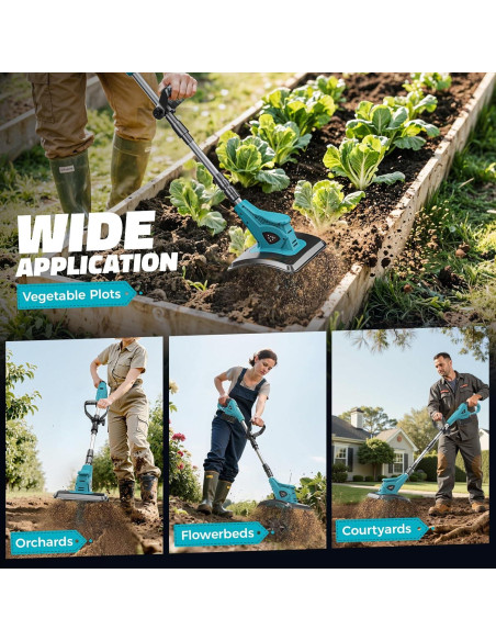 Cultivador Inalámbrico MtiolHig para Jardín 18V Sin Batería Cultivador Inalámbrico MtiolHig para Jardín 18V Sin Batería