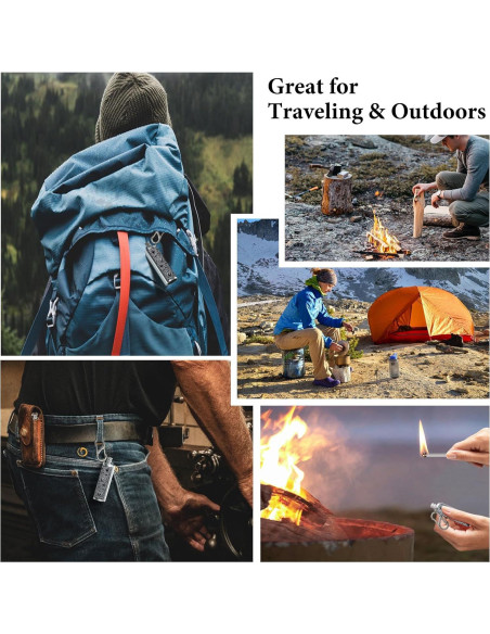 Encendedor Permanente Dreambay 2 Pack con Mosquetón EDC Encendedor Permanente Dreambay 2 Pack con Mosquetón EDC