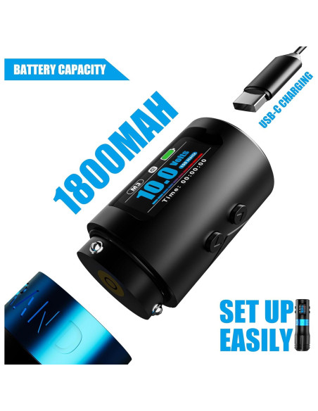 Máquina de Tatuaje Inalámbrica Emalla G4 3.5mm Profesional Máquina de Tatuaje Inalámbrica Emalla G4 3.5mm Profesional