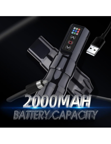 Máquina de Tatuaje Inalámbrica Kiss of Dragon 2000mAh Verde