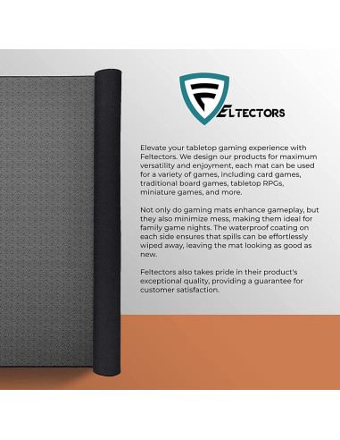 Tapete de Juego de Mesa Neopreno Feltectors 106.68x167.64cm Negro