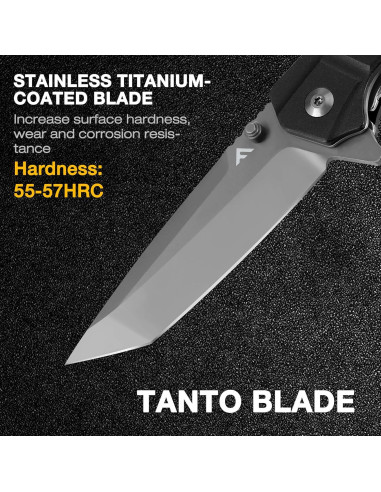 Cuchillo Plegable FLISSA con Hoja Tanto y Bloqueo de Liner