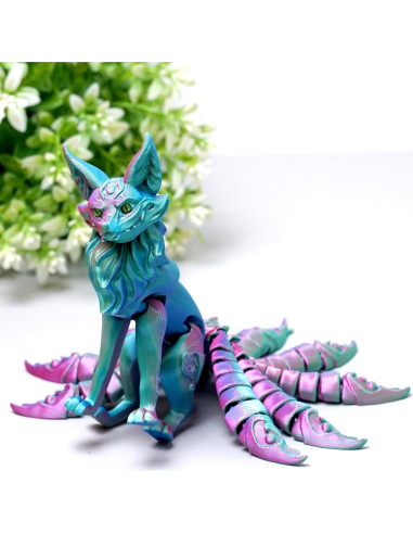 Modelo Zorro de Nueve Colas 3D LUYU Juguete Fidget 20cm