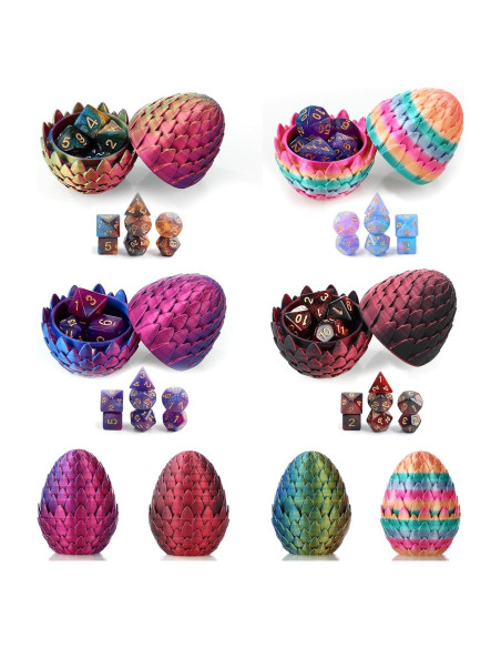 Juego de Dados DND 28 Piezas ELEFOCUS con Huevos de Dragón Juego de Dados DND 28 Piezas ELEFOCUS con Huevos de Dragón