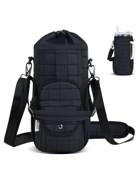 Bolsa Portabotellas de Agua BYXEPA Negra con 4 Bolsillos Bolsa Portabotellas de Agua BYXEPA Negra con 4 Bolsillos