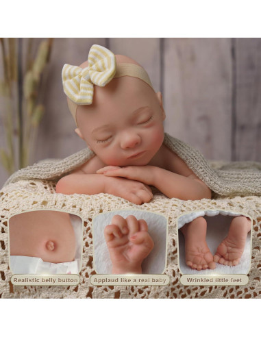 Muñeca de Bebé Reborn Realista BABESIDE 40.64 cm 1.81 Kg