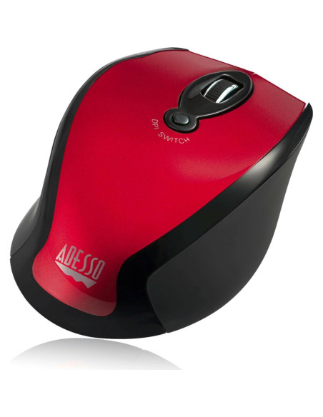 Ratón Óptico Inalámbrico Adesso iMouse M20R Ergonómico Rojo Ratón Óptico Inalámbrico Adesso iMouse M20R Ergonómico Rojo