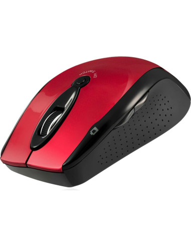 Ratón Óptico Inalámbrico Adesso iMouse M20R Ergonómico Rojo