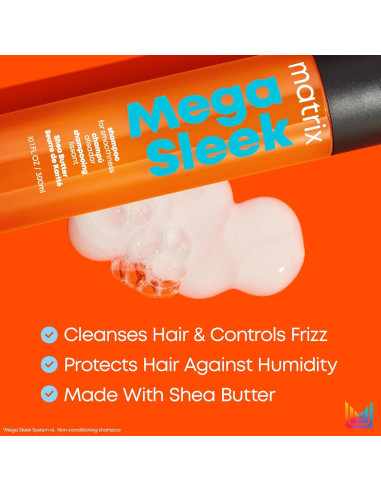 Champú Alisador Matrix Mega Sleek 300ml - Control Frizz