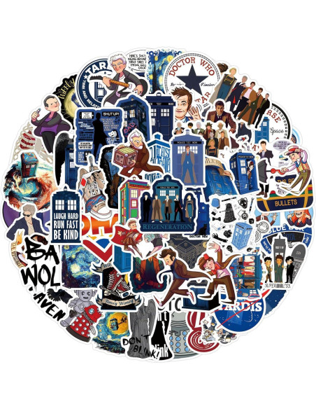 Pegatinas Doctor Who 110pcs Vinilo Impermeable LTZSTONE Pegatinas Doctor Who 110pcs Vinilo Impermeable LTZSTONE