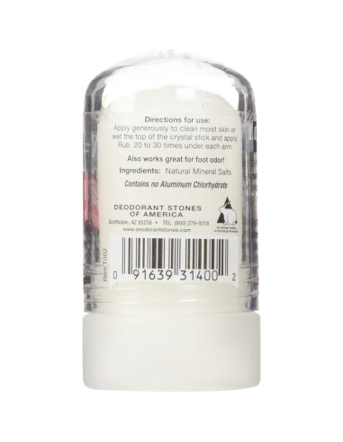Desodorante Cristal Natural Thai Mini 60g Sin Aluminio