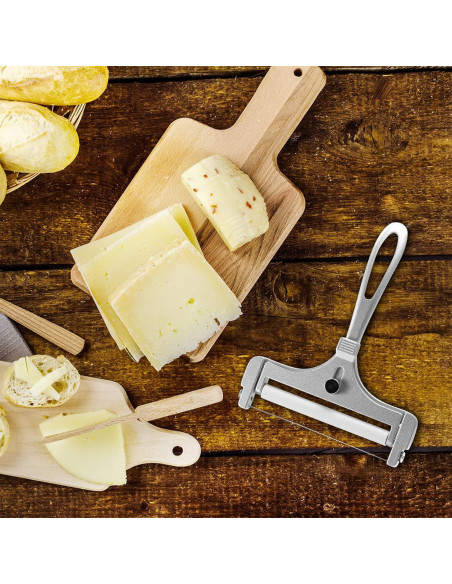 Cortador de Queso Ajustable Boao de Acero Inoxidable 14.5 cm Cortador de Queso Ajustable Boao de Acero Inoxidable 14.5 cm