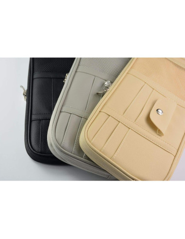 Organizador de Visera de Coche Lynkaye Cuero Sintético Negro