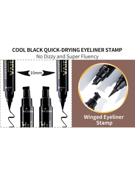 Delineador de Ojos con Sello AVIERLL B12 Negro Impermeable Delineador de Ojos con Sello AVIERLL B12 Negro Impermeable