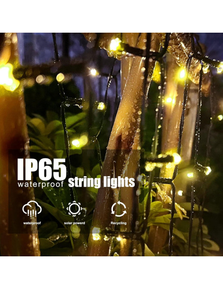 Paquete de 2 Luces de Cadena Solares Selarlyt 22m 200 LED IP65 Paquete de 2 Luces de Cadena Solares Selarlyt 22m 200 LED IP65