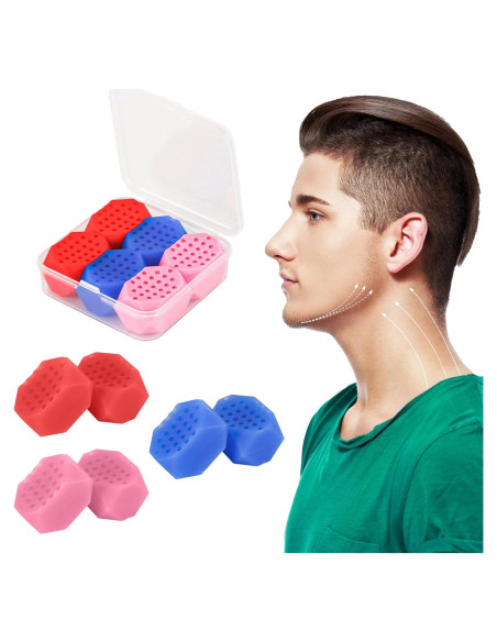 Ejercitador de Mandíbula XIHIRCD 6 Piezas Silicona 3 Niveles Ejercitador de Mandíbula XIHIRCD 6 Piezas Silicona 3 Niveles