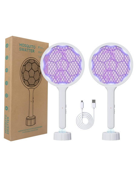 Raqueta Eléctrica para Mosquitos Hywean 3000V 2 Pcs LED Raqueta Eléctrica para Mosquitos Hywean 3000V 2 Pcs LED