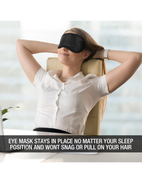 Tarpop 200 Pcs Máscaras de Ojos para Dormir Ajustables Negro Tarpop 200 Pcs Máscaras de Ojos para Dormir Ajustables Negro