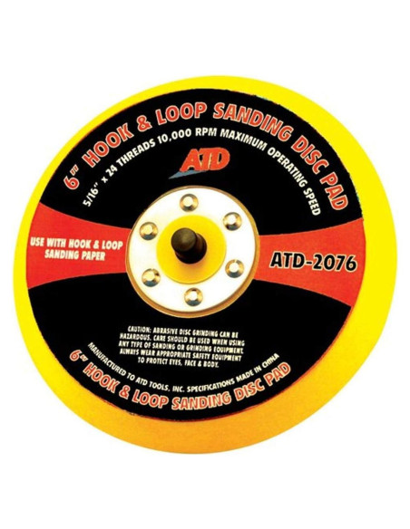 Disco de Lijado 6" ATD Tools 2076 Cambio Rápido Disco de Lijado 6" ATD Tools 2076 Cambio Rápido