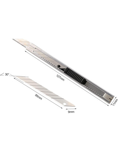 Cuchillo Utilitario Retráctil FOSHIO 3 Piezas 9mm 30
