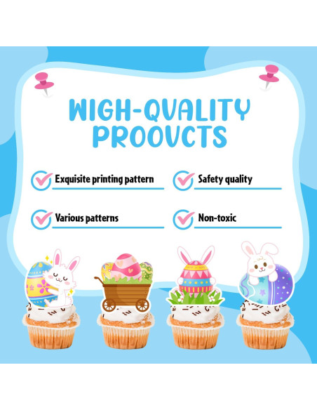 25 Piezas Decoraciones de Pastel de Pascua Fruitful Jewelry 25 Piezas Decoraciones de Pastel de Pascua Fruitful Jewelry