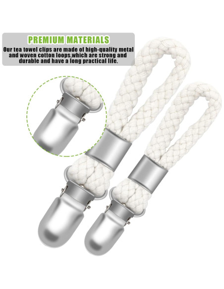 Soporte de Toalla YINARONG 6 Piezas Algodón Trenzado Marfil Soporte de Toalla YINARONG 6 Piezas Algodón Trenzado Marfil