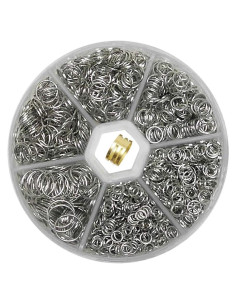 Anillos de Salto Abierto Libiline 1330pcs Acero Cromo