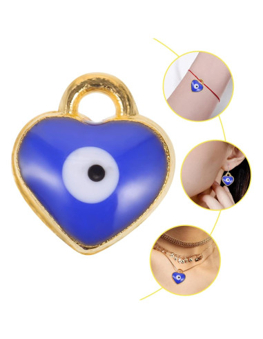 100 Colgantes de Corazón de Aleación para Joyería DIY 0.8cm