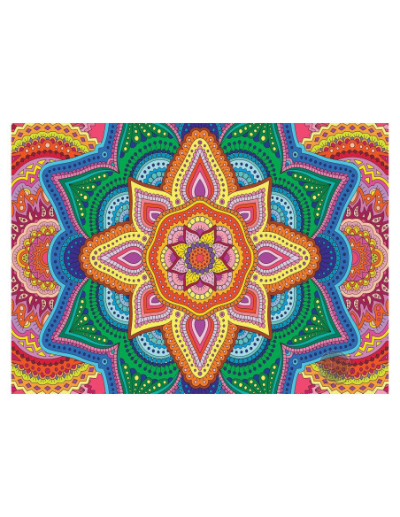 Póster Gigante para Colorear SJPrinter Mandala Floral 106.7x76.2cm Póster Gigante para Colorear SJPrinter Mandala Floral 106.7x76.2cm
