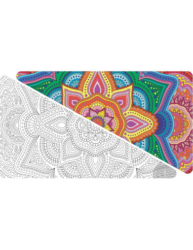 Póster Gigante para Colorear SJPrinter Mandala Floral 106.7x76.2cm