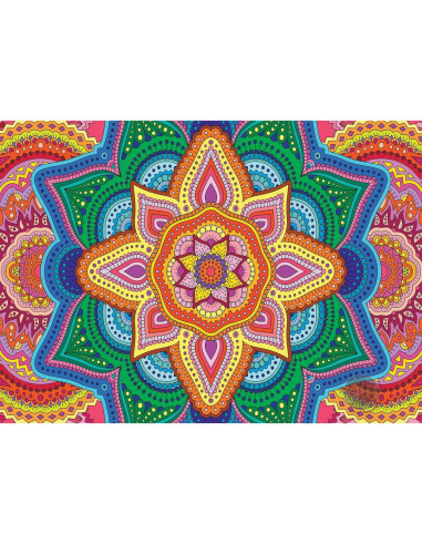 Póster Gigante para Colorear SJPrinter Mandala Floral 106.7x76.2cm
