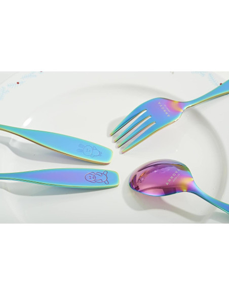 Juego de Cubiertos para Niños ANNOVA Arcoíris 6 Piezas Acero Inoxidable Juego de Cubiertos para Niños ANNOVA Arcoíris 6 Piezas Acero Inoxidable