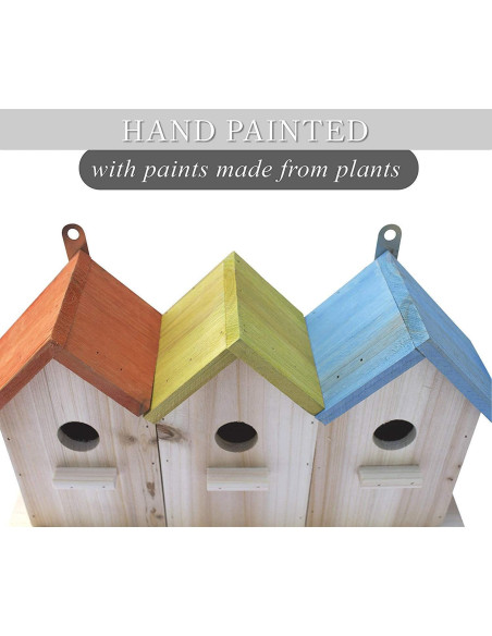 Casa para Aves 23 Bees - 3 Unidades Multi Color para Jardín Casa para Aves 23 Bees - 3 Unidades Multi Color para Jardín