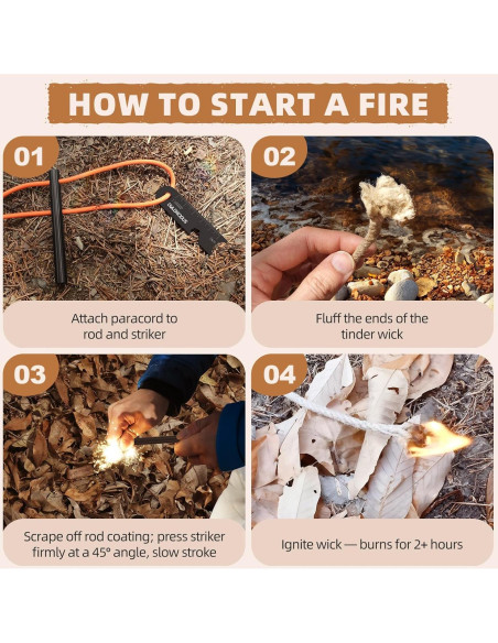 Kit de Supervivencia OWLDACIOUS FR01 para Encender Fuego Kit de Supervivencia OWLDACIOUS FR01 para Encender Fuego