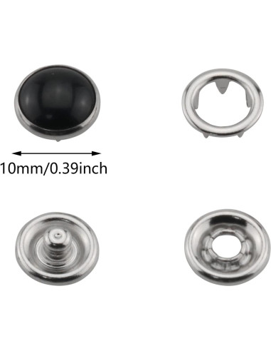 Kit de 30 Botones de Perla Negra ZCZQC 10mm para DIY