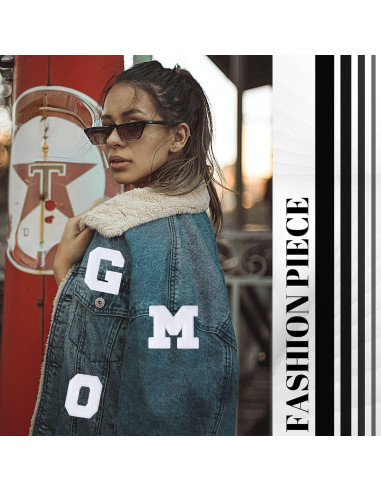 104 Parches de Letras Chenille Jutom para Planchar Blancos