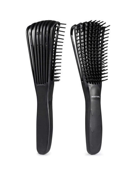 Cepillo Desenredante BESTOOL para Cabello Rizado 3/4abc Negro Cepillo Desenredante BESTOOL para Cabello Rizado 3/4abc Negro