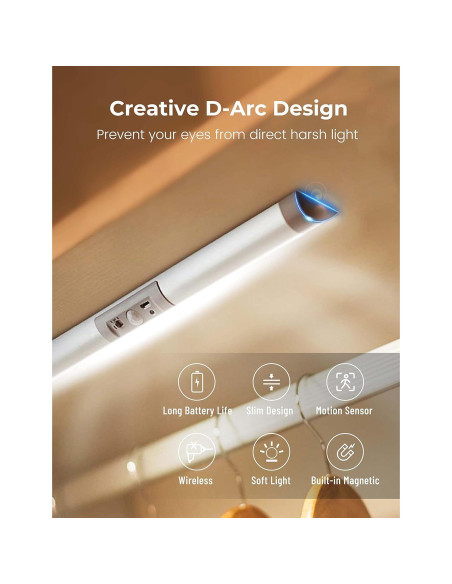 Luz LED Recargable Joyzy con Sensor de Movimiento 33cm Luz LED Recargable Joyzy con Sensor de Movimiento 33cm
