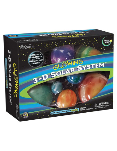 Kit Colgante Sistema Solar 3D Grandes Exploraciones - Brilla en la Oscuridad