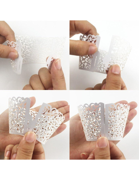 100 Fundas para Cupcake SUYEPER Beige Caladas 7.87 cm 100 Fundas para Cupcake SUYEPER Beige Caladas 7.87 cm