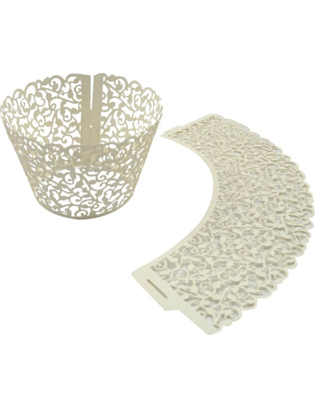 100 Fundas para Cupcake SUYEPER Beige Caladas 7.87 cm 100 Fundas para Cupcake SUYEPER Beige Caladas 7.87 cm