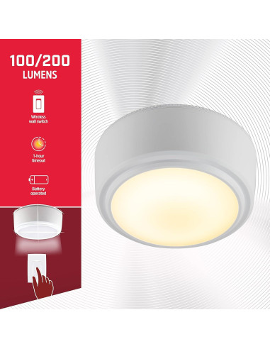 Luz de Techo LED Energizer 200 Lúmenes Control Remoto