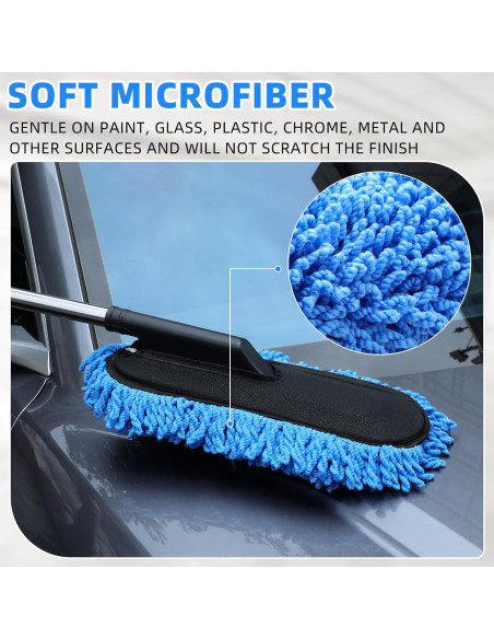 Kit de 4 Dusters de Microfibra Tanlade para Auto Azul Kit de 4 Dusters de Microfibra Tanlade para Auto Azul