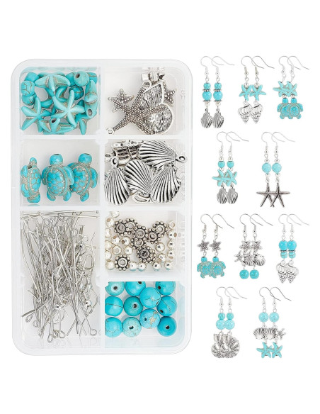 Kit de Fabricación de Pendientes DIY SUNNYCLUE Playa 10 Pares Kit de Fabricación de Pendientes DIY SUNNYCLUE Playa 10 Pares