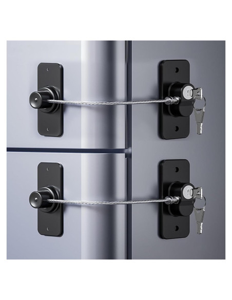 Cerradura de Refrigerador KIZZHISI 2 Paquete con Llaves Cerradura de Refrigerador KIZZHISI 2 Paquete con Llaves