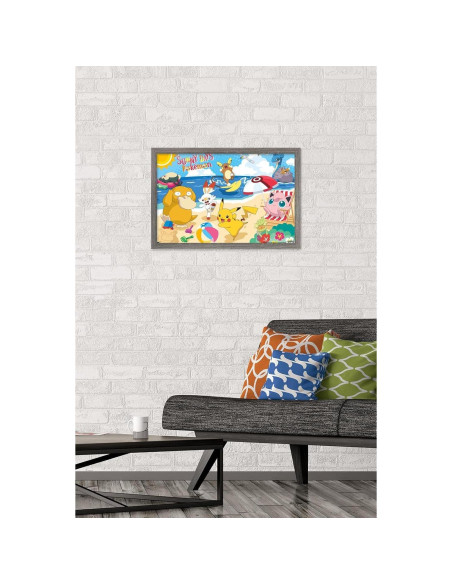 Póster enmarcado Trends International Pokémon Fiesta Playa 57x37cm Póster enmarcado Trends International Pokémon Fiesta Playa 57x37cm