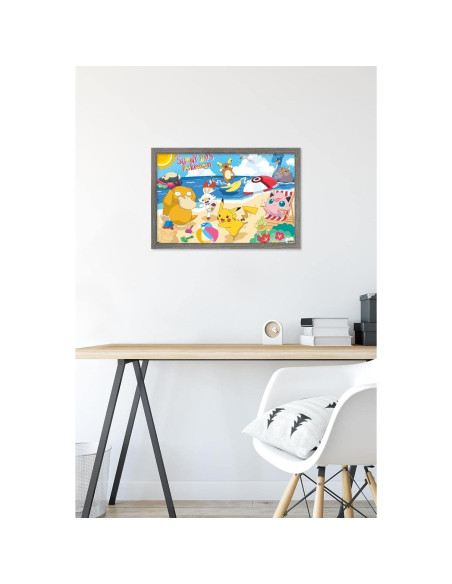 Póster enmarcado Trends International Pokémon Fiesta Playa 57x37cm Póster enmarcado Trends International Pokémon Fiesta Playa 57x37cm
