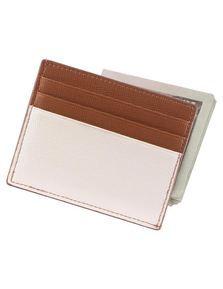Cartera Porta Tarjetas Slim YIIJAY con Bloqueo RFID Beige/Brown Cartera Porta Tarjetas Slim YIIJAY con Bloqueo RFID Beige/Brown