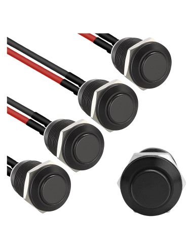 Interruptor de Botón Momentáneo STARELO 12mm IP65 5pcs