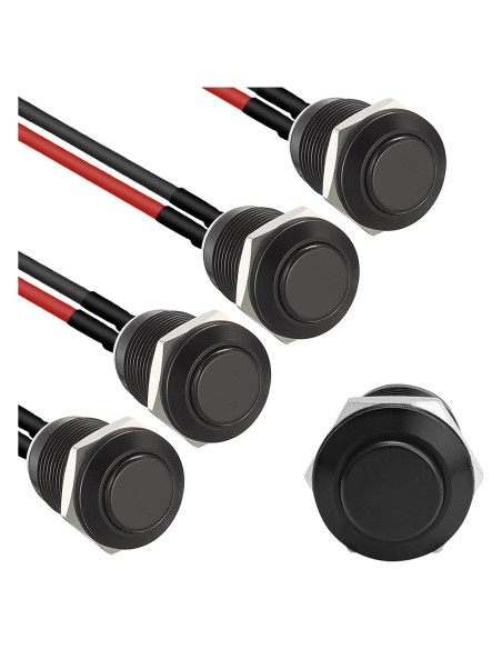 Interruptor de Botón Momentáneo STARELO 12mm IP65 5pcs Interruptor de Botón Momentáneo STARELO 12mm IP65 5pcs